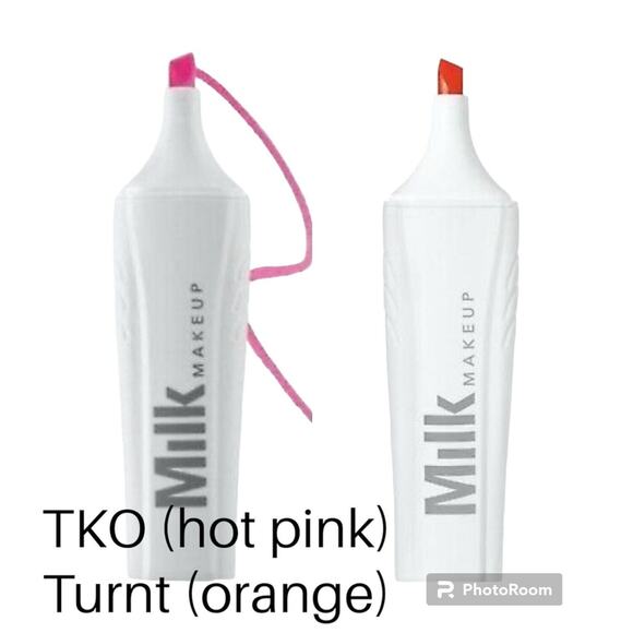 MILK MAKEUP Lip Marker Turnt orange TKO Pink Duo vegan full size .07 fl oz NEW - Picture 1 of 2